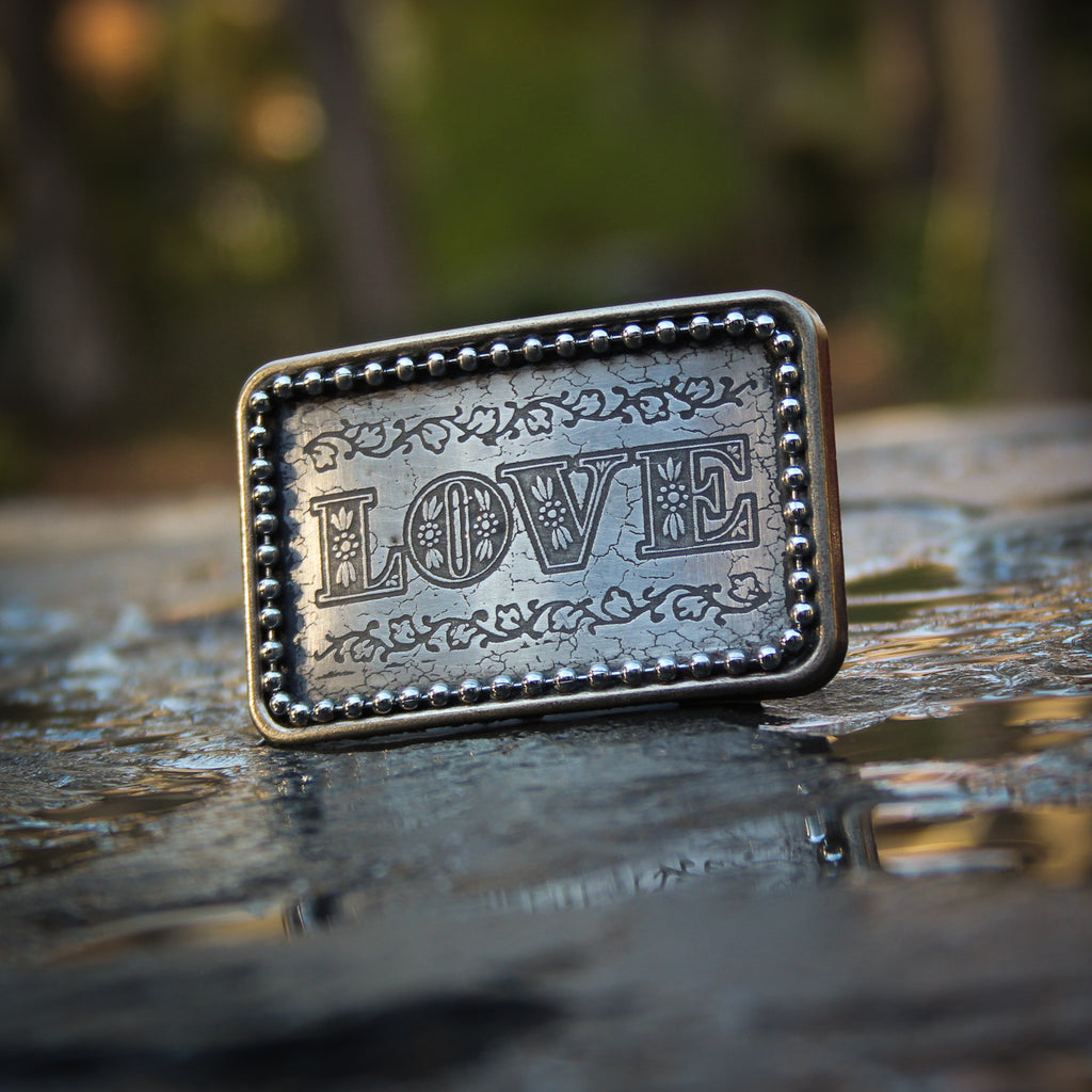 Rustic Love Belt Buckle