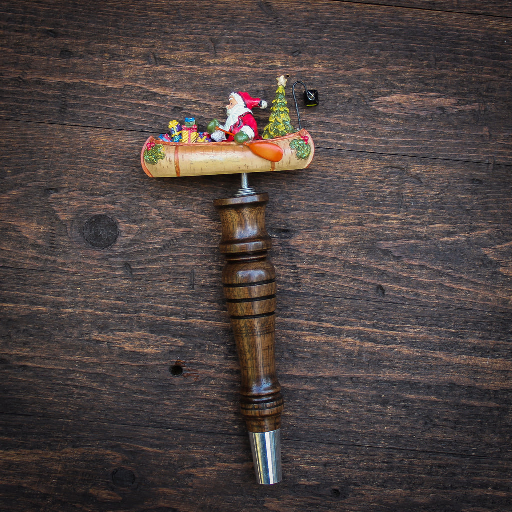 Canoe Santa Beer Tap Handle