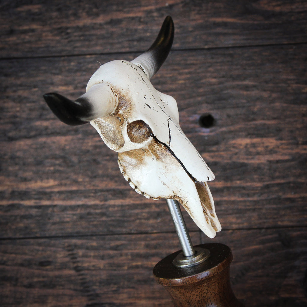 Junior Longhorn Skull Beer Tap Handle