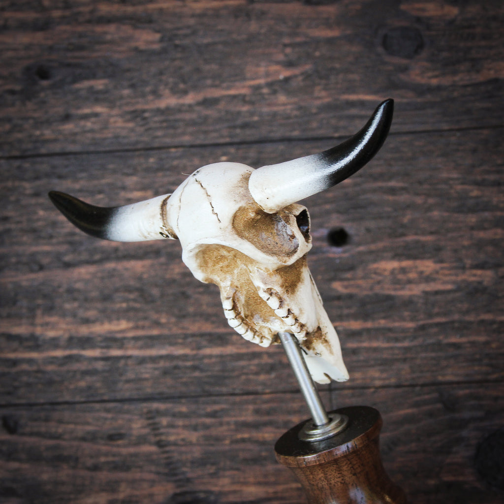 Junior Longhorn Skull Beer Tap Handle