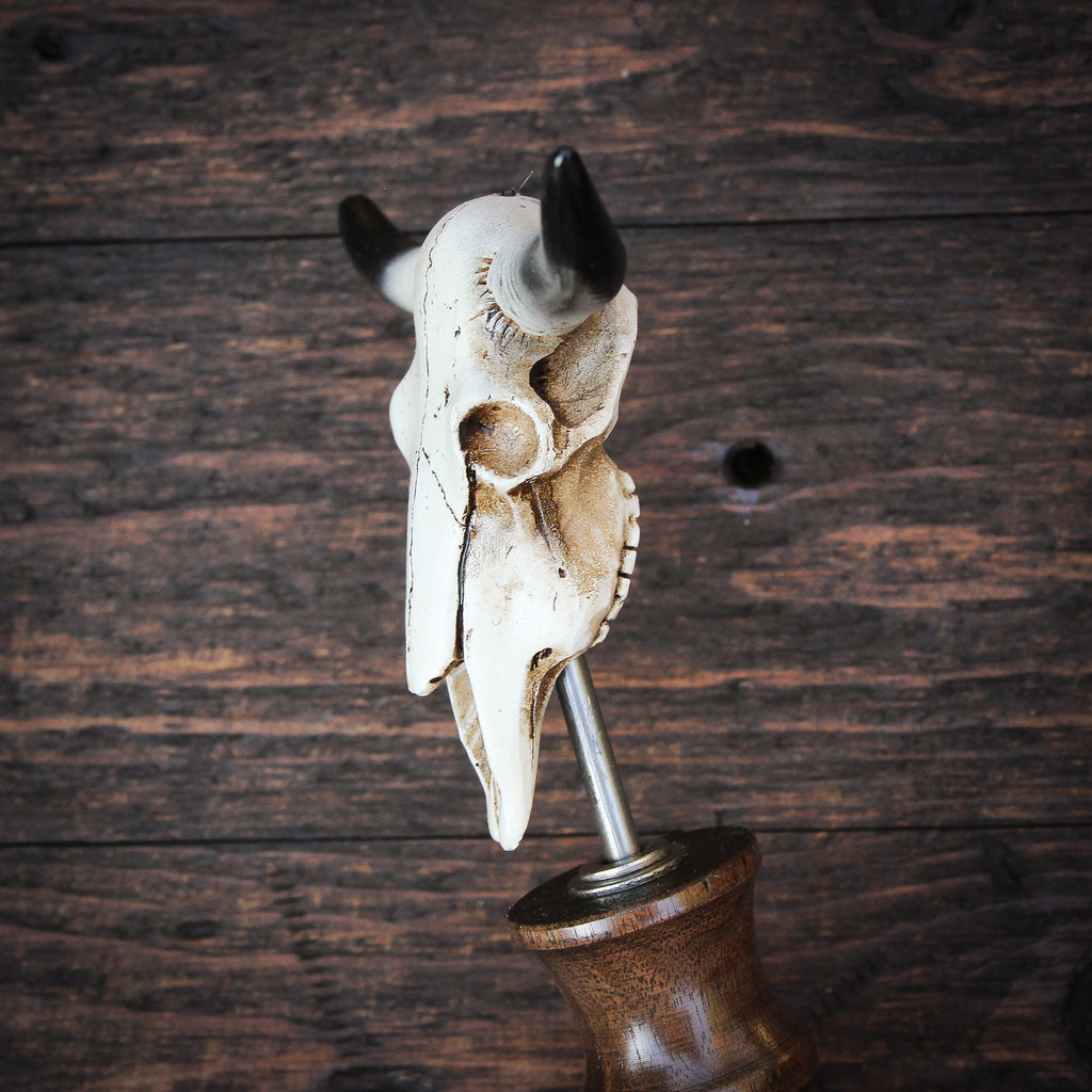 Junior Longhorn Skull Beer Tap Handle