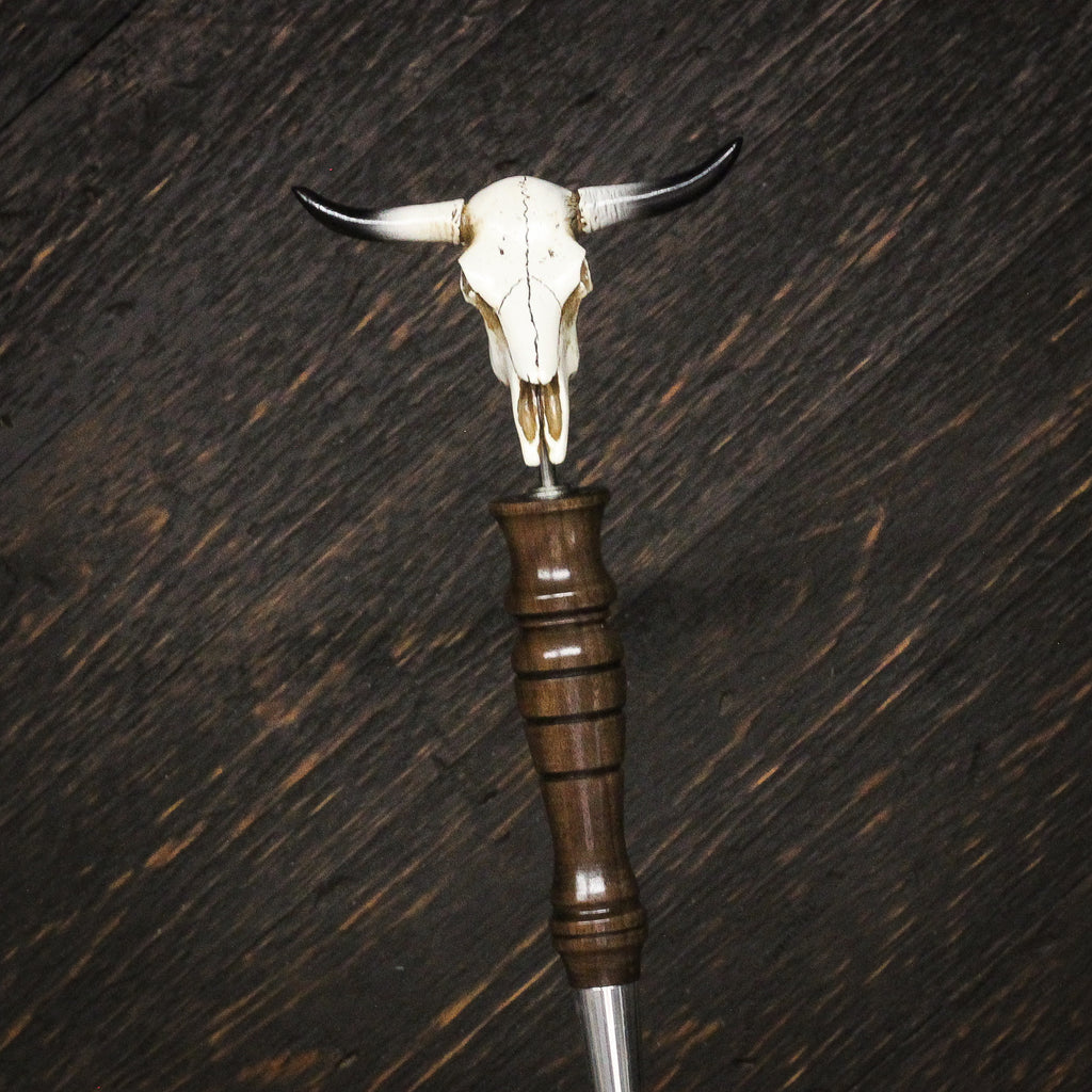 Junior Longhorn Skull Beer Tap Handle