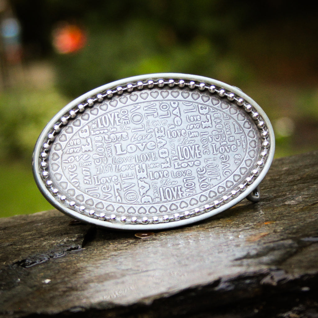 Love All Over Belt Buckle