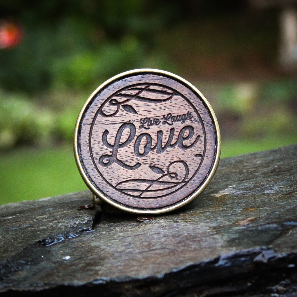 Live Laugh Love (round) Belt Buckle