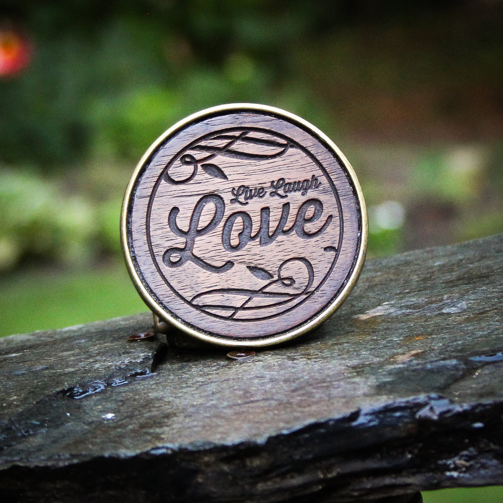 Live Laugh Love (round) Belt Buckle