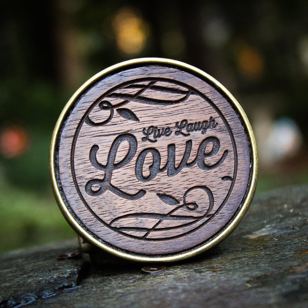 Live Laugh Love (round) Belt Buckle