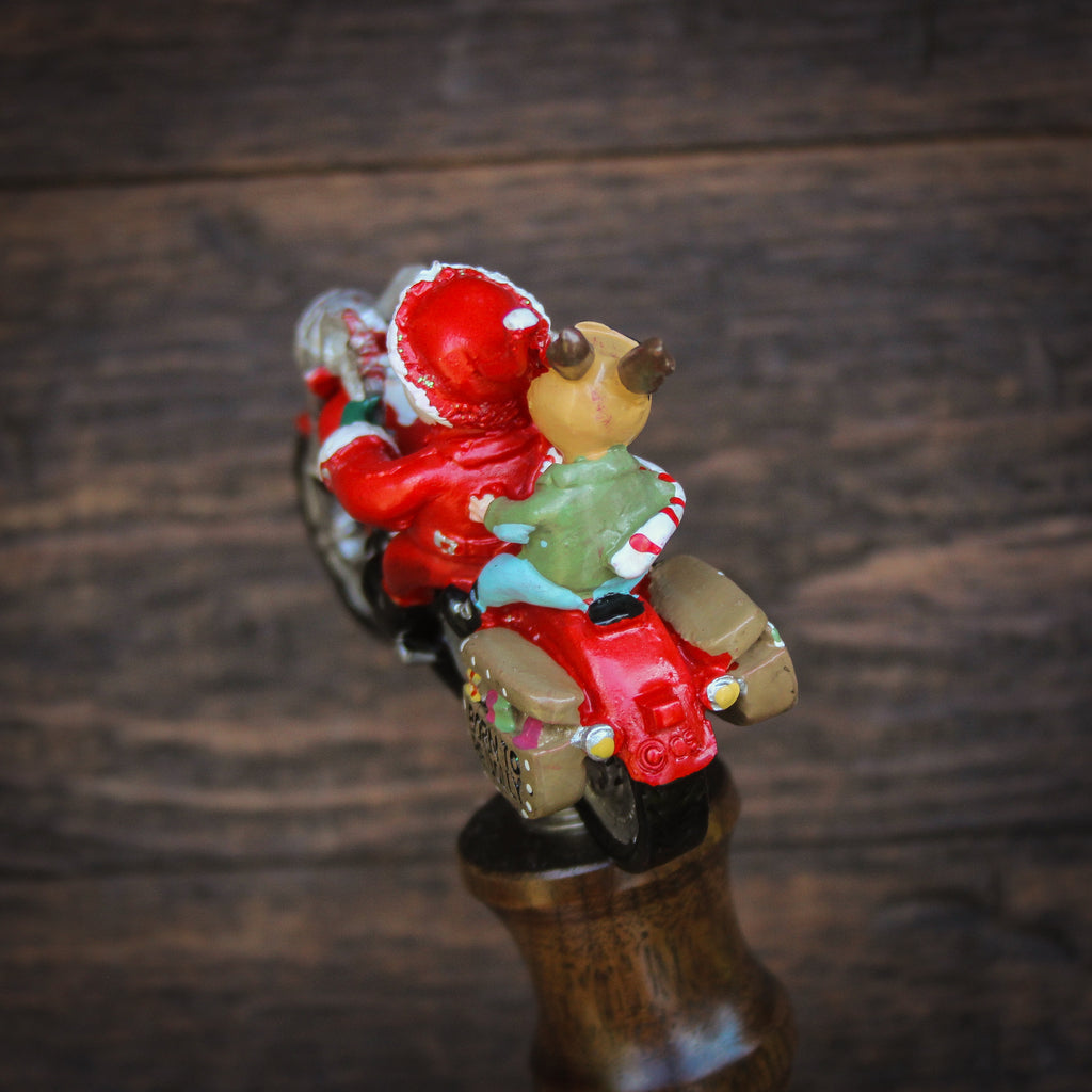 Motorcycle Santa Beer Tap Handle