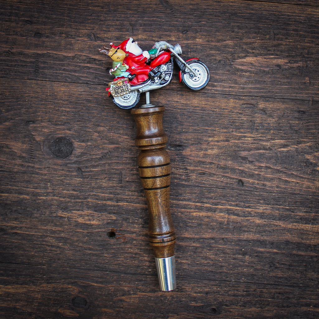 Motorcycle Santa Beer Tap Handle