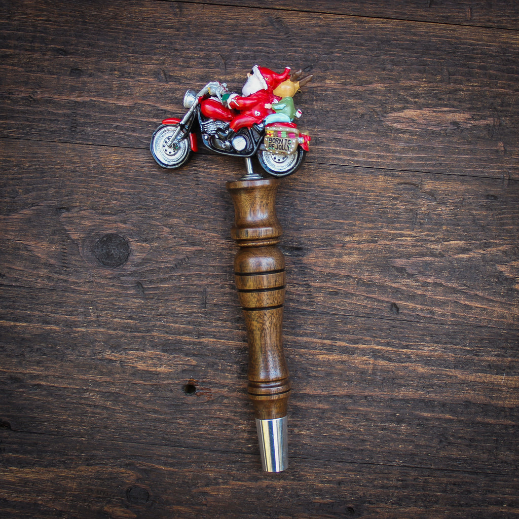 Motorcycle Santa Beer Tap Handle