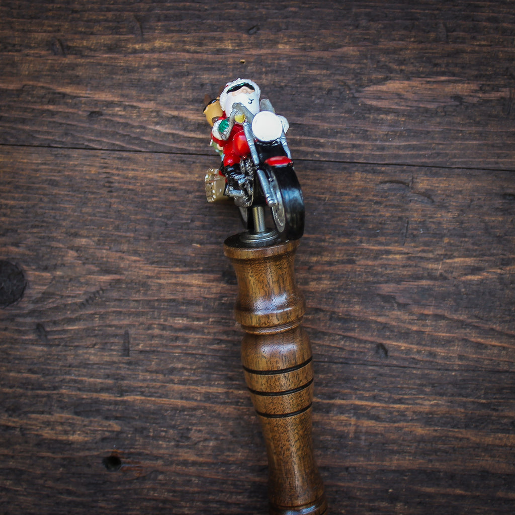 Motorcycle Santa Beer Tap Handle