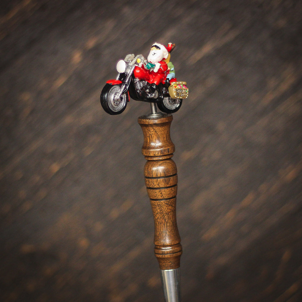 Motorcycle Santa Beer Tap Handle