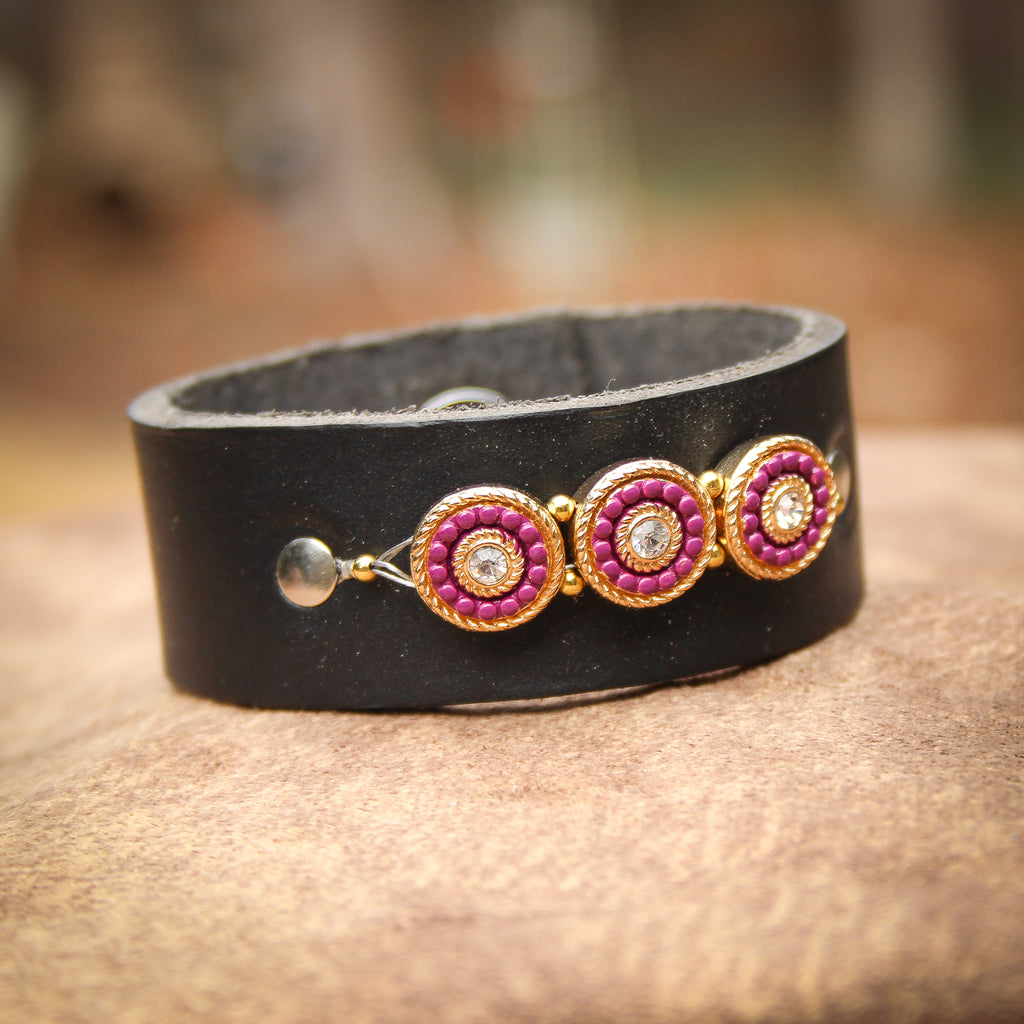 Perfectly Pink Leather Bracelet 