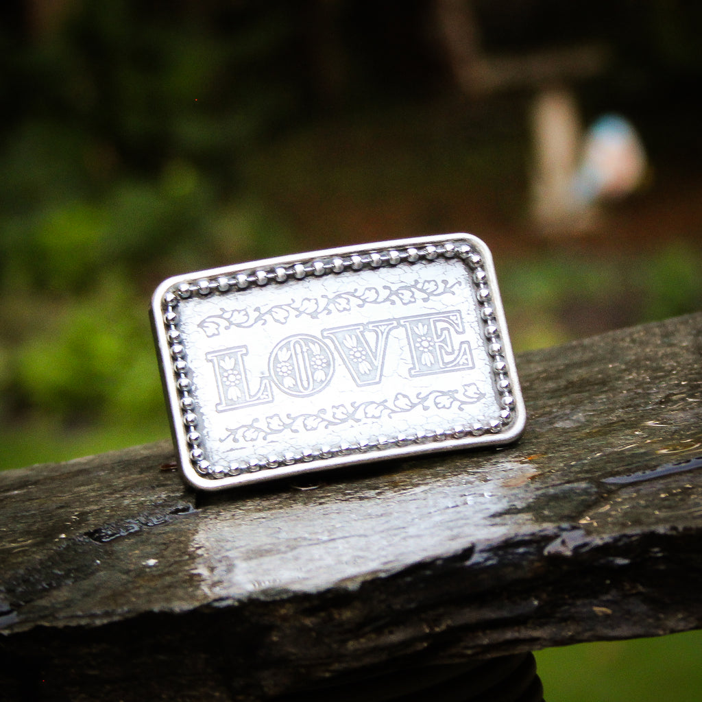 Rustic Love Belt Buckle