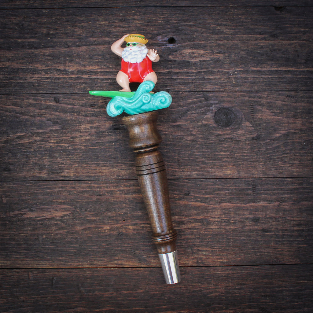 Surfin Santa Beer Tap Handle