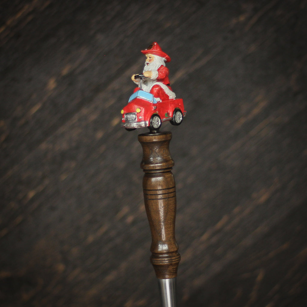 Santa in Firetruck Tap Handle