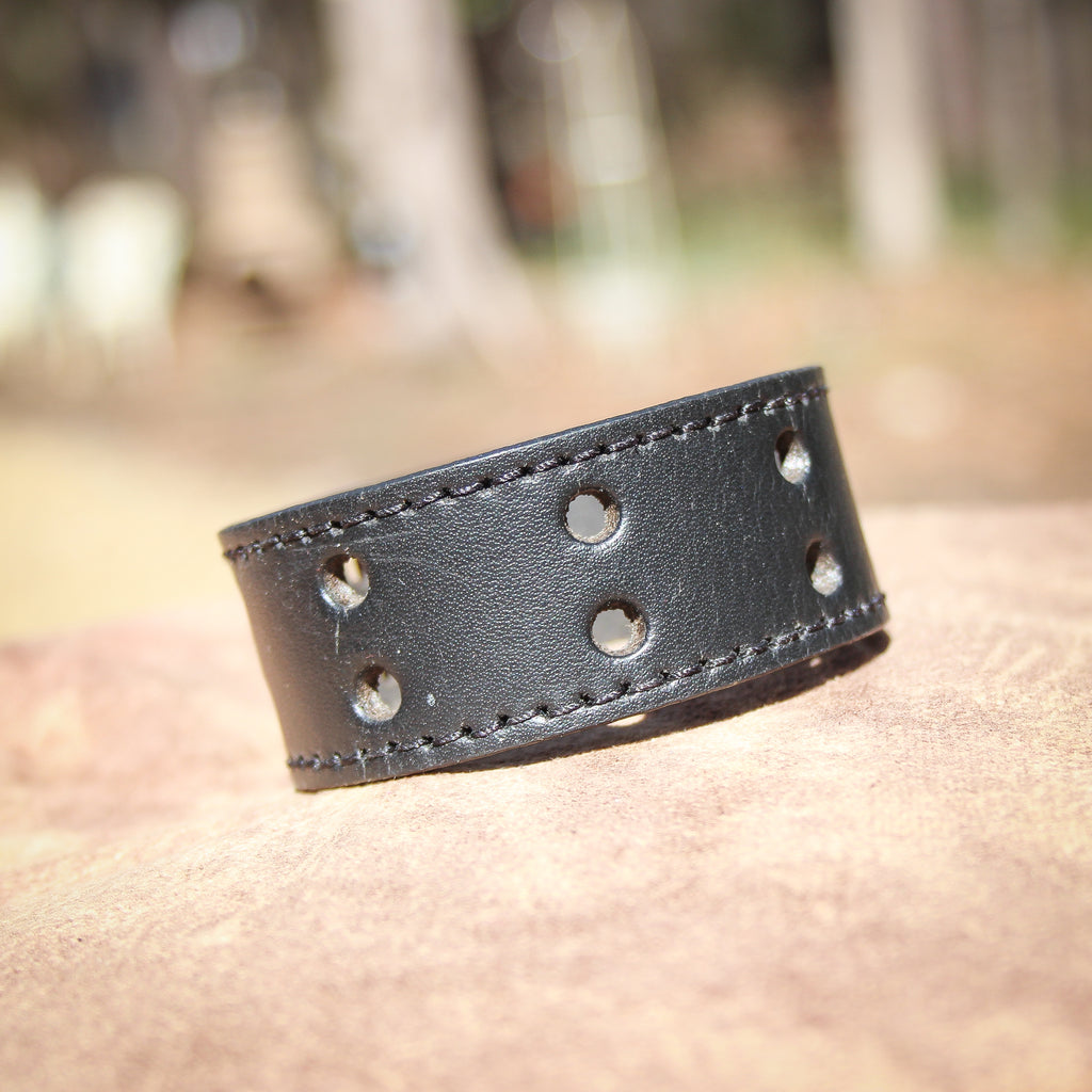 Simply Black Leather Bracelet