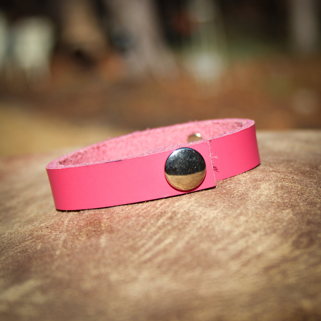 Simply Pink Leather Bracelet 2