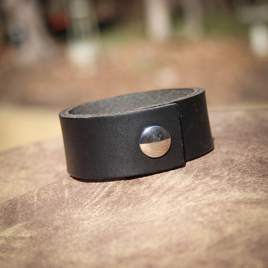 Southwestern Concho (Black) Leather Bracelet 1