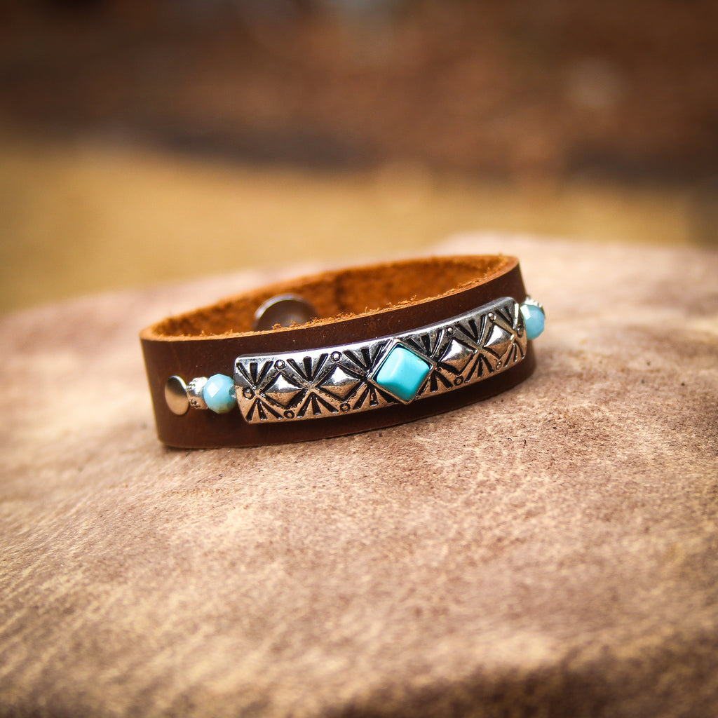 Southwestern Leather Bracelet 7