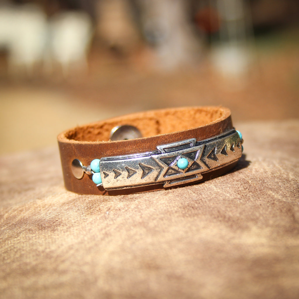 Southwestern Leather Bracelet 8