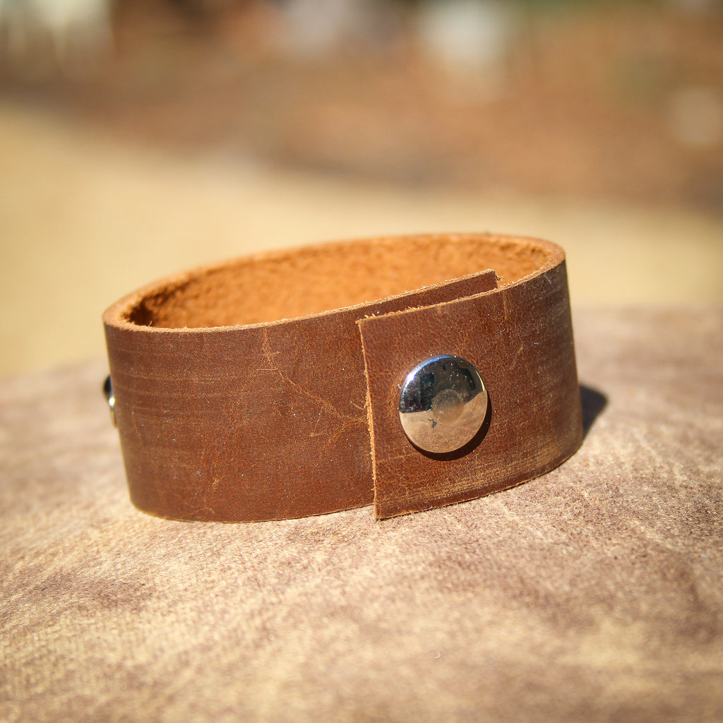 Southwestern Leather Bracelet brown 1