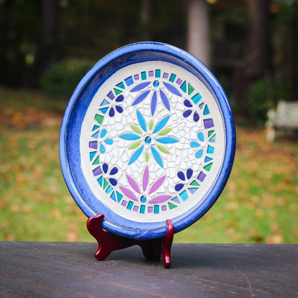 StunningFloralMosaicBirdBath4