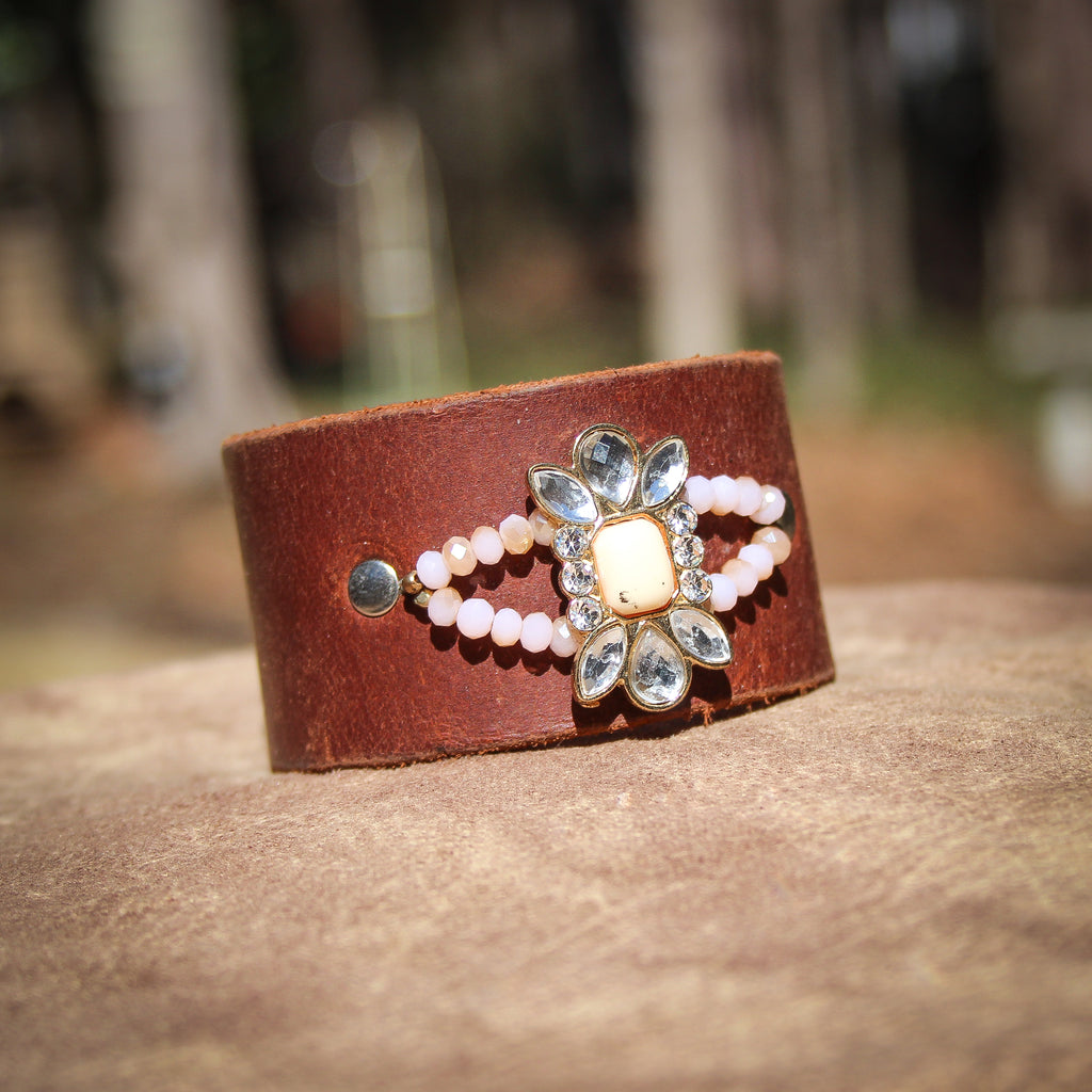 The Crown Jewels II Leather Bracelet