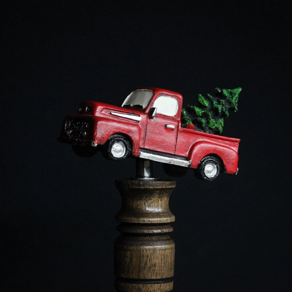 Beer Tap Handle: Red Christmas Truck - VintageAmerica