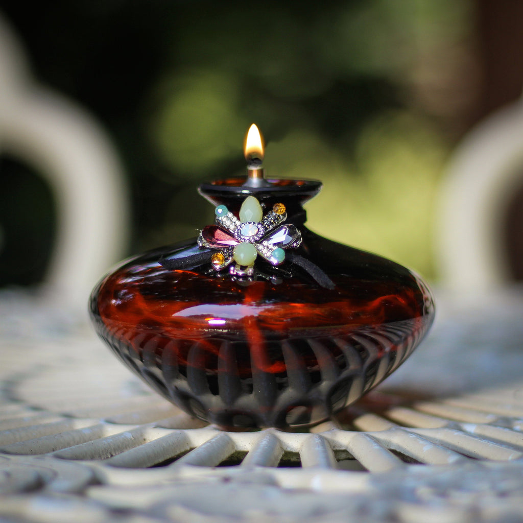 Oil Lamp: Funky Flower - VintageAmerica