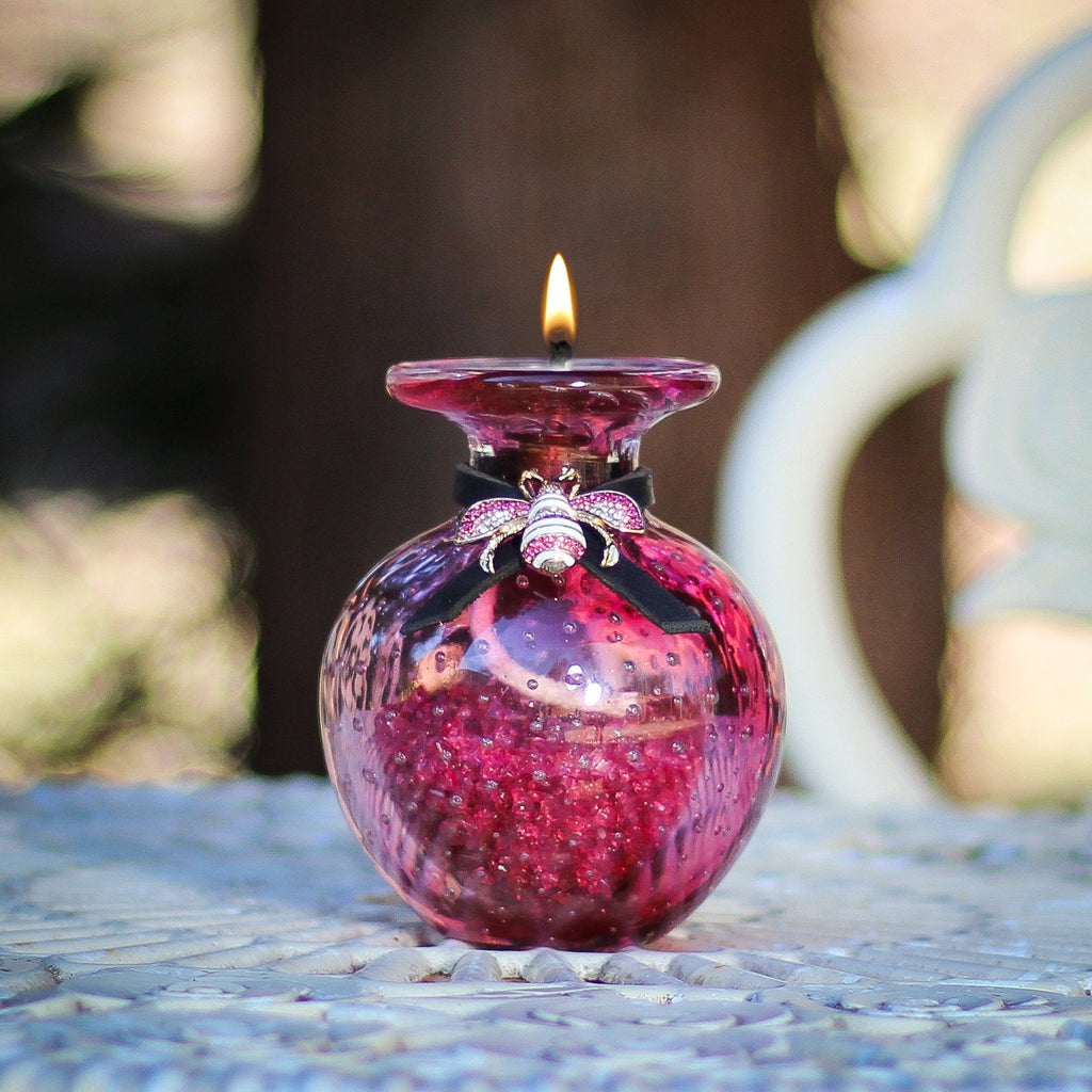 Oil Lamp: Pretty In Pink - VintageAmerica