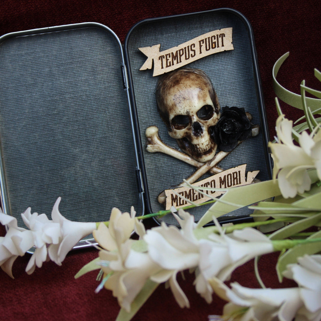 Travel Tin: Time Flies, Remember Death Skull Tin II - VintageAmerica