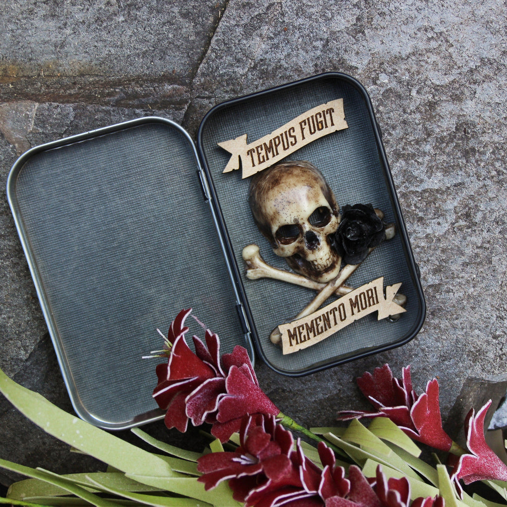 Travel Tin: Time Flies, Remember Death Skull Tin II - VintageAmerica