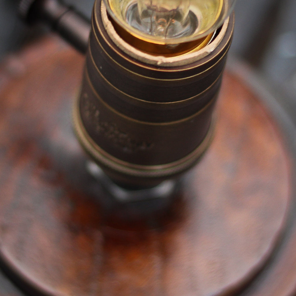 Vintage Edison Desk Lamp: Vintage Wooden Thread Spool - VintageAmerica